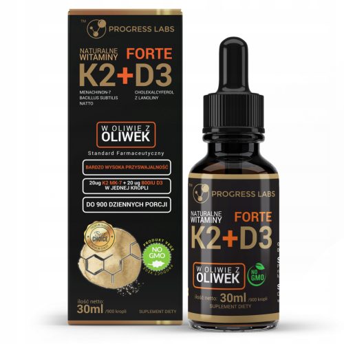 Vitamin K2 MK-7 + D3 Tropfen - Optimal zur Unterstützung von Knochen und Immunsystem