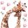  KLEINE GIRAFFE MIT MUTTERBLUMEN Wandtattoo XXL