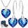 Herzen Set Weihnachtsgeschenk Zirkonia 925 Silber