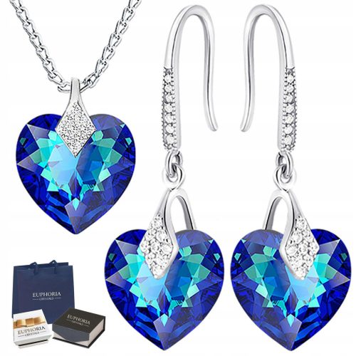 Herzen Set Weihnachtsgeschenk Zirkonia 925 Silber