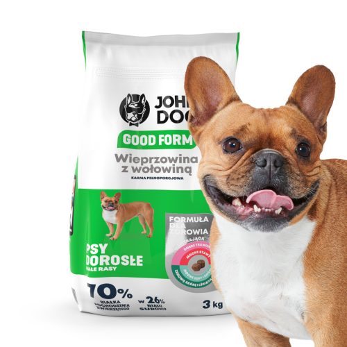  John Dog Trockenfutter für Schweinefleisch, 3 kg