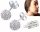  925 SILBER OHRSTECKER KUGELN MIT ZIRKONIA SWAROVSKI FARBEN SILBER 925