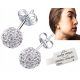  925 SILBER OHRSTECKER KUGELN MIT ZIRKONIA SWAROVSKI FARBEN SILBER 925