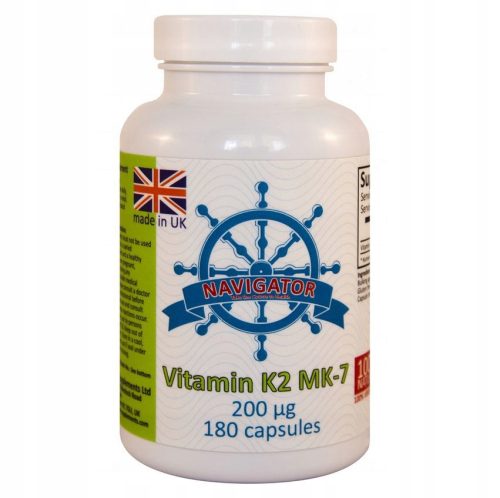 Vitamin K2 MK-7 aus NATTO-Fermentation, 200µg, 180 Kapseln von Navigator Supplements