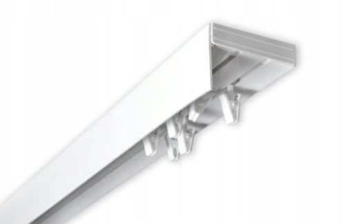 Deckenschienen Gardinenstange mit Abdeckung, 2-läufige 540 PVC-Deckenschiene