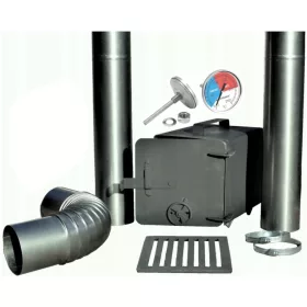  Räucherset, Kamin, großer Rost, Rohr, Bogen