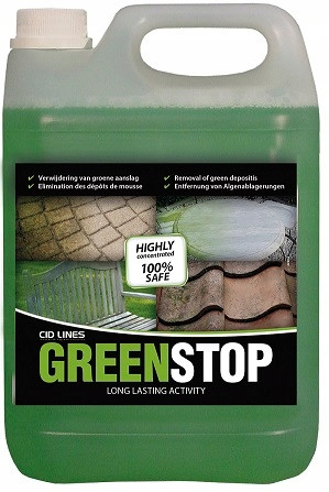  Entfernt Algen, Moos und grüne Ablagerungen, GREENSTOP 5L, EFFIZIENT