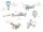  Wandaufkleber Flugzeuge Luftballons Wolken 170x2,5m