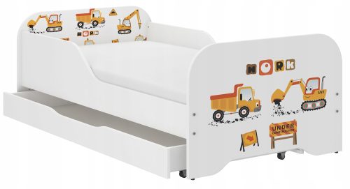  Holzspielzeug MIKI Bett 74 x 144 cm Weiß