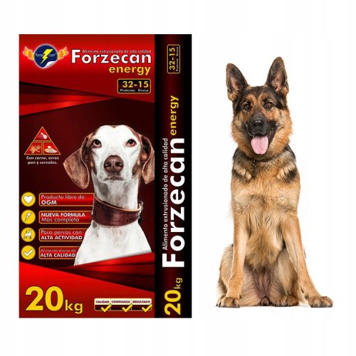  Forzecan Energy FÜR SCHÄFERHUNDE 51 % Fleisch, gentechnikfrei, 20 kg