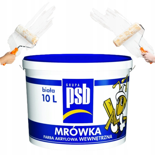 PSB Mrówka Acryl-Wandfarbe 10 l, mattweiß