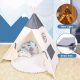 Gartenhäuser für Kinder Ricokids Tipi-Zelt mit Lichtern blau